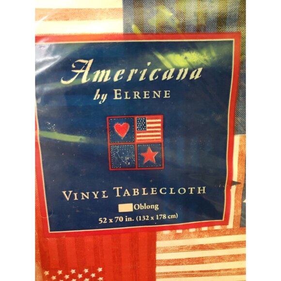 Americana America July 4th Independence Day Party Vinyl Tablecloth - Rectangle - Picture 4 of 7